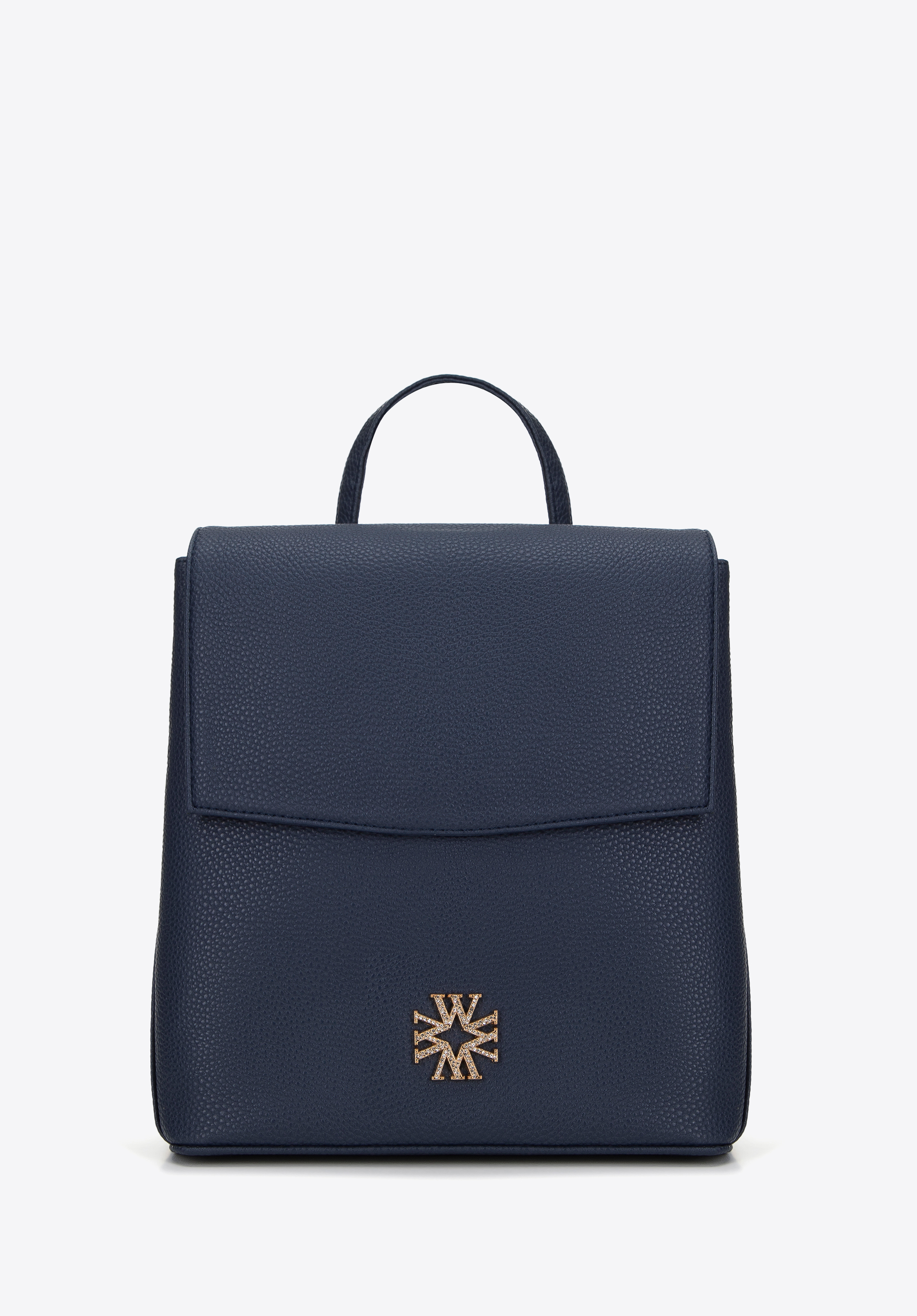 Damen-Rucksack aus Ökoleder mit zwei Fächern, dunkelblau, 29-4Y-018-B7, Bild 1