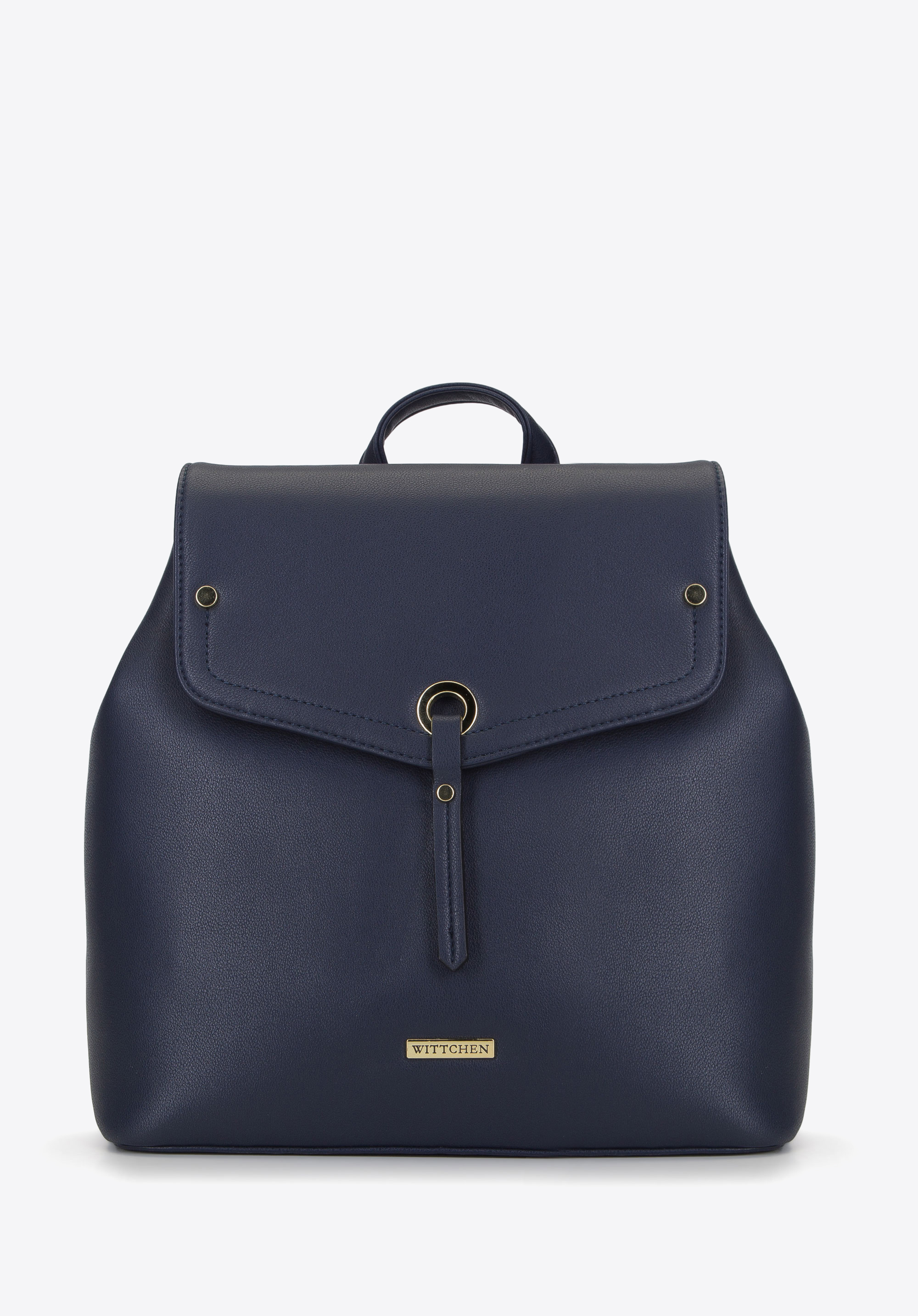 Damenrucksack mit Klappe, dunkelblau, 93-4Y-436-N, Bild 1