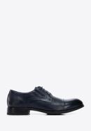 Derby-Schuhe aus Leder mit eingenähten Gummizügen, dunkelblau, 96-M-507-4-40, Bild 1