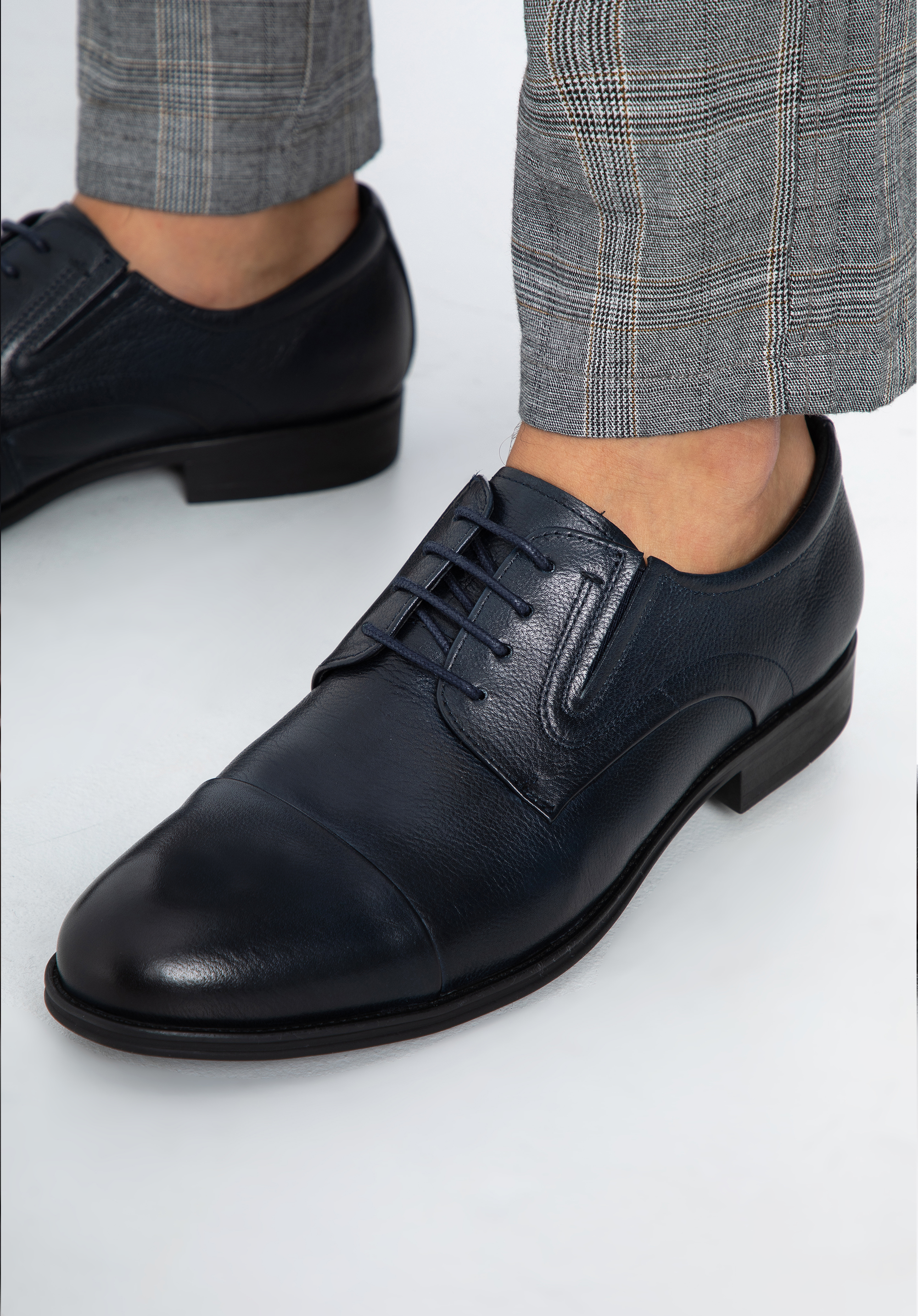 Leder-Derby für Herren, dunkelblau, 96-M-507-N-40, Bild 1
