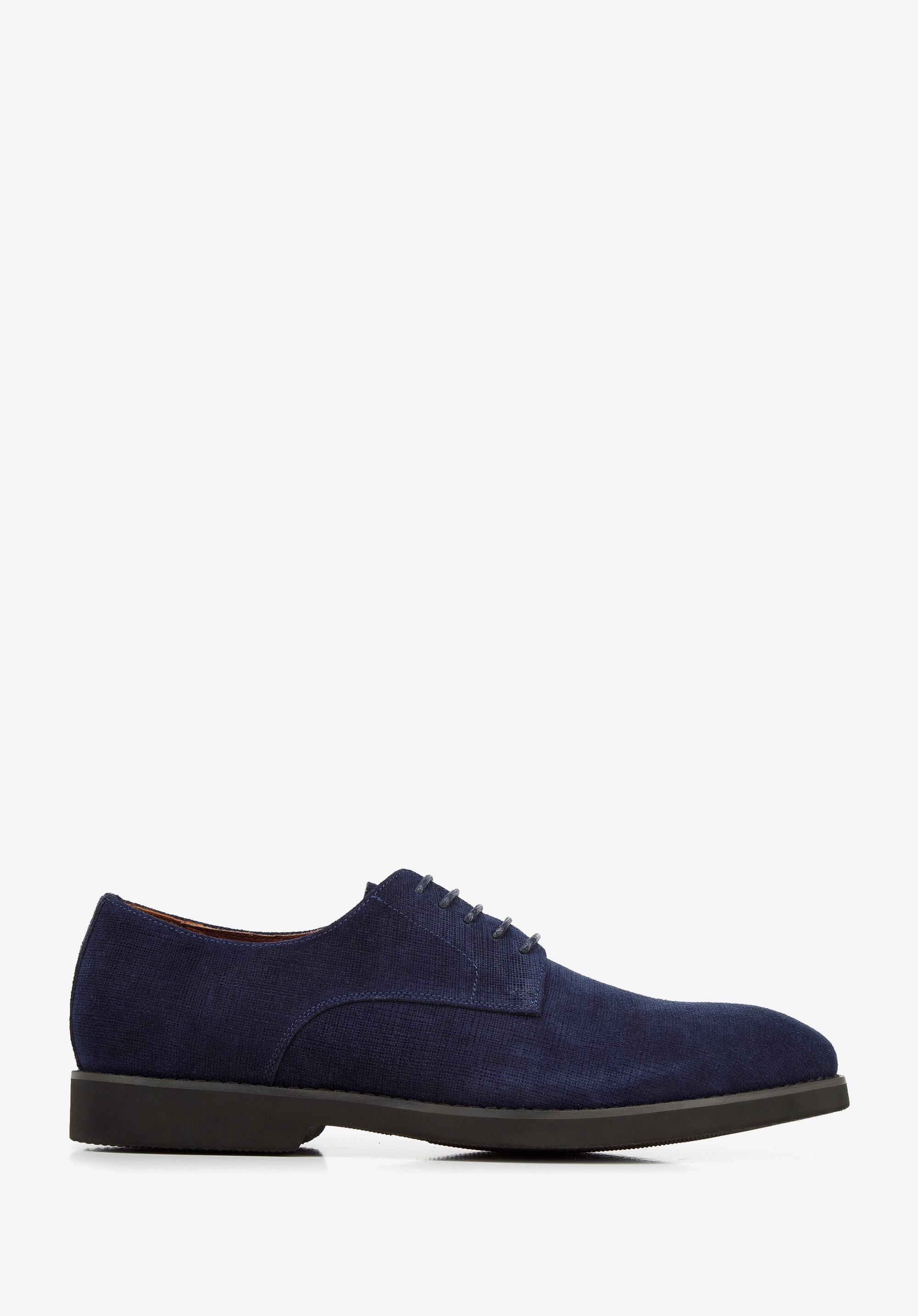 Derby-Schuhe aus  Wildleder, dunkelblau, 94-M-905-N-40, Bild 1