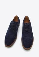 Derby-Schuhe aus Wildleder mit dekorativen Besätzen, dunkelblau, 96-M-702-N-42, Bild 3