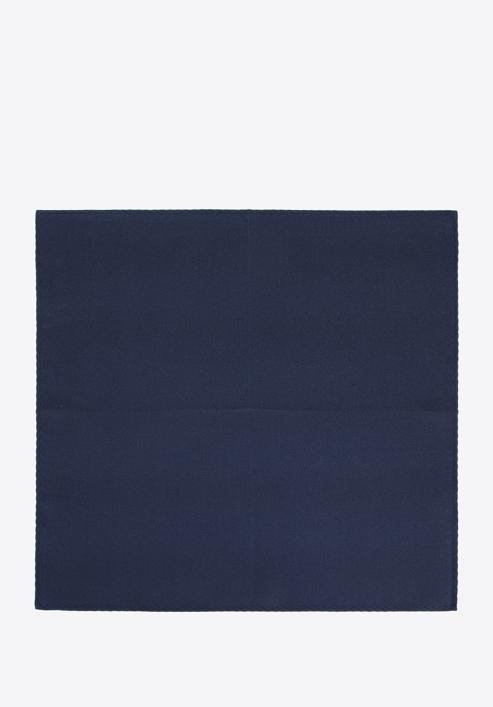 Einfarbiges Einstecktuch aus Seide, dunkelblau, 96-7P-001-5, Bild 3
