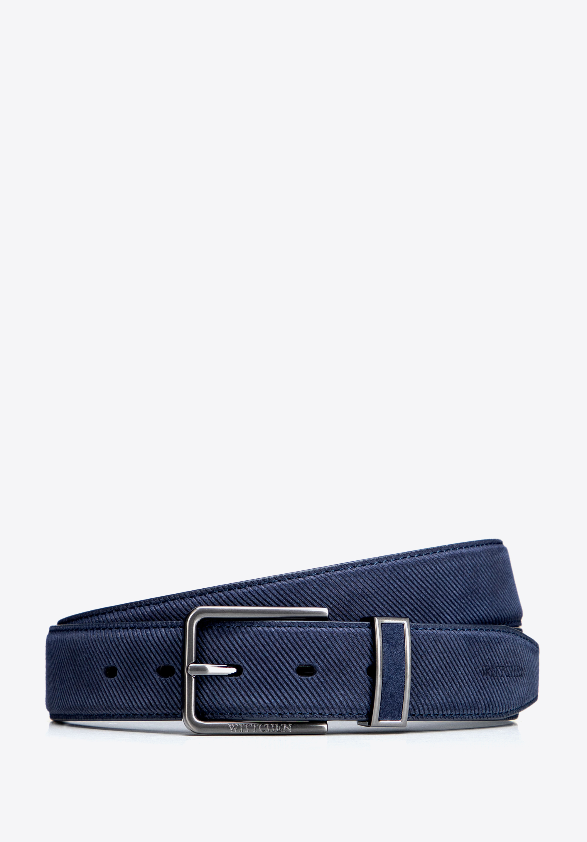 eleganter Ledergürtel für Herren, dunkelblau, 102-8M-102-N-11, Bild 1