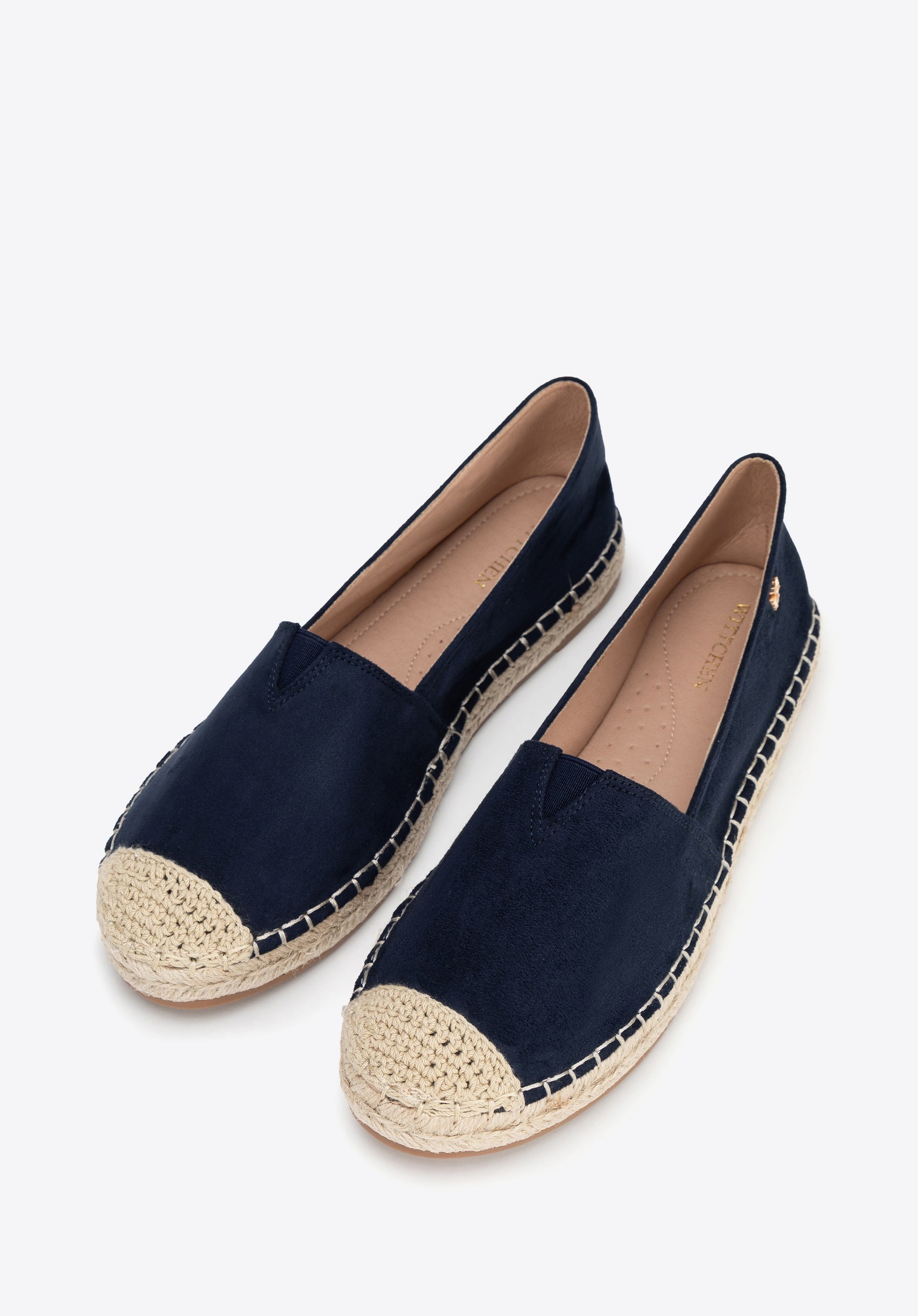 Espadrilles mit geflochtener Spitze für Damen, dunkelblau, 100-DP-805-N-37, Bild 1