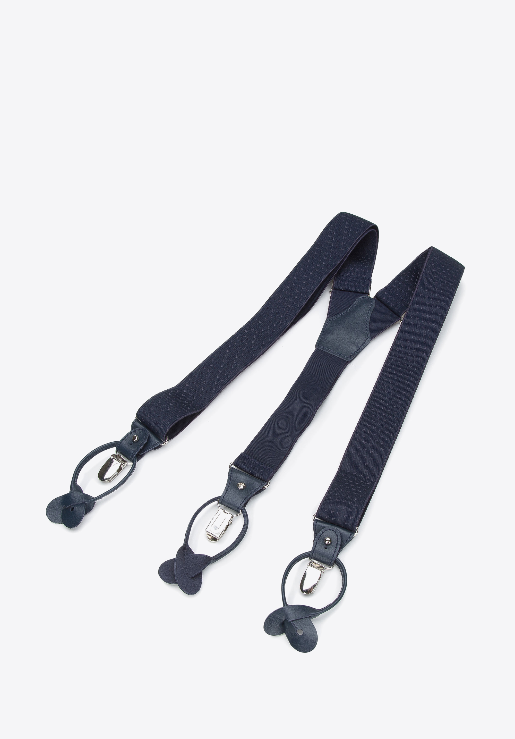 Gemusterte Hosenträger für Herren, dunkelblau, 94-SZ-001-X4, Bild 1
