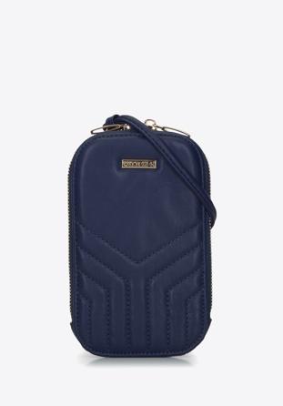Gesteppte Mini-Tasche für Damen, dunkelblau, 93-2Y-531-N, Bild 1
