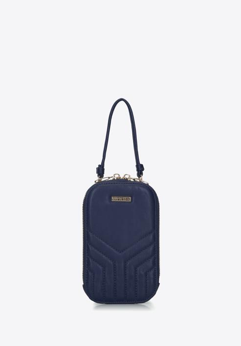 Gesteppte Mini-Tasche für Damen, dunkelblau, 93-2Y-531-P, Bild 2