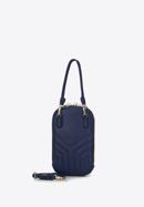 Gesteppte Mini-Tasche für Damen, dunkelblau, 93-2Y-531-P, Bild 3