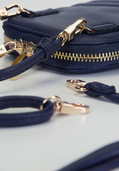 Gesteppte Mini-Tasche für Damen, dunkelblau, 93-2Y-531-N, Bild 5