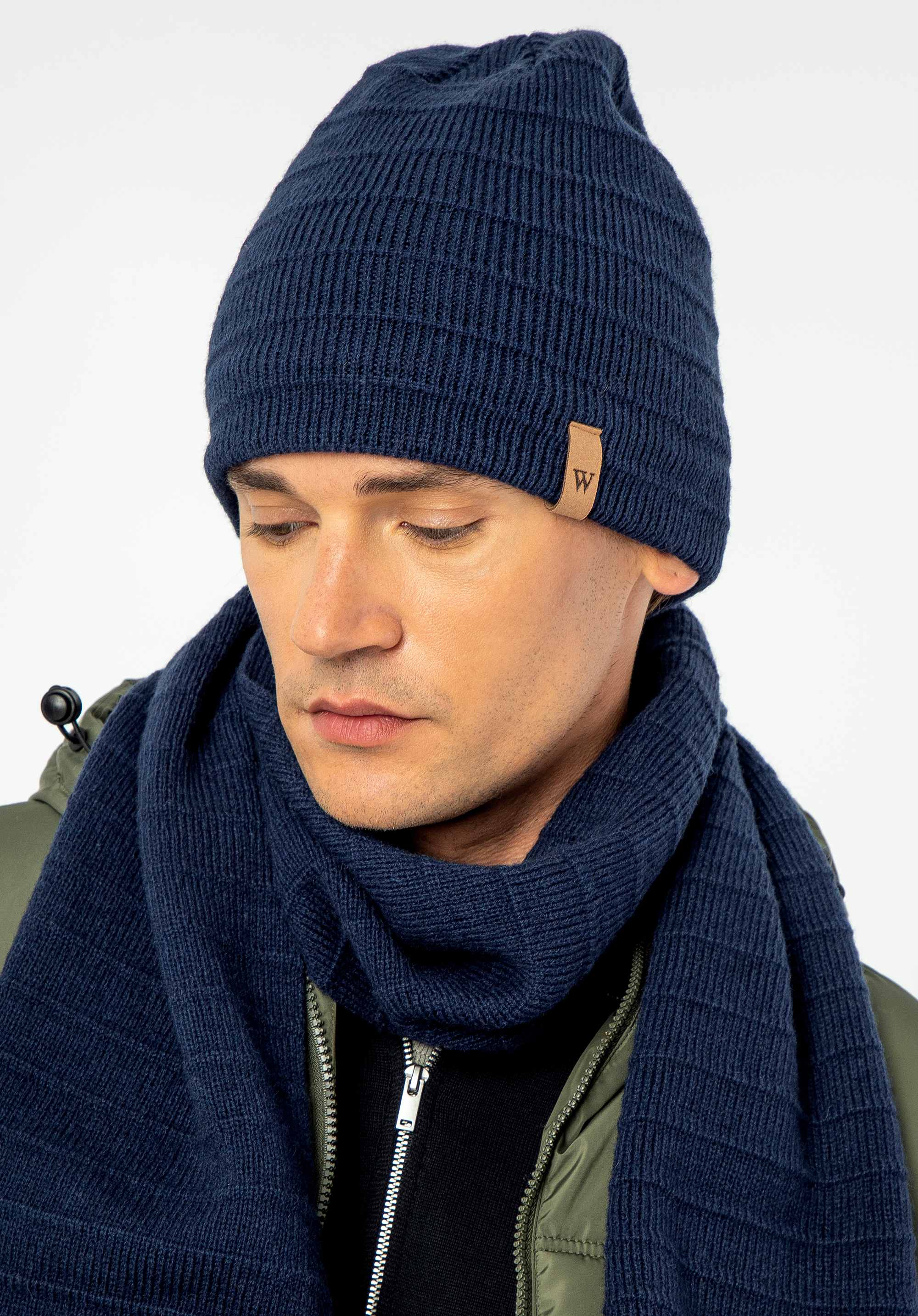 Gestreiftes Winterset für Herren, dunkelblau, 99-SF-015-7, Bild 1