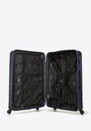 Großer Koffer  aus ABS mit geometrischer Prägung, dunkelblau, 56-3A-753-11, Bild 5
