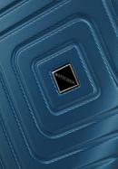 Mittelgroßer Koffer aus ABS mit geometrischer Prägung, Dunkelblau, 56-3A-752-11, Bild 9