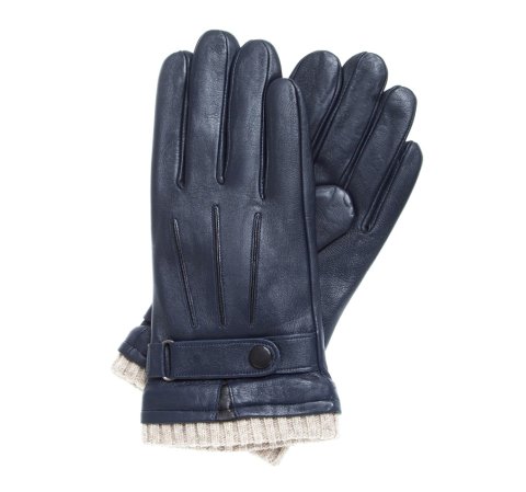 Emporio Armani Leder Handschuhe in Blau für Herren Herren Accessoires Handschuhe 