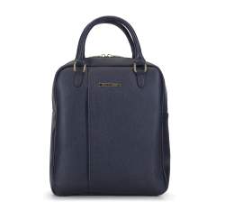 Handtasche aus Ökoleder mit Rucksackfunktion, dunkelblau, 93-4Y-208-N, Bild 1