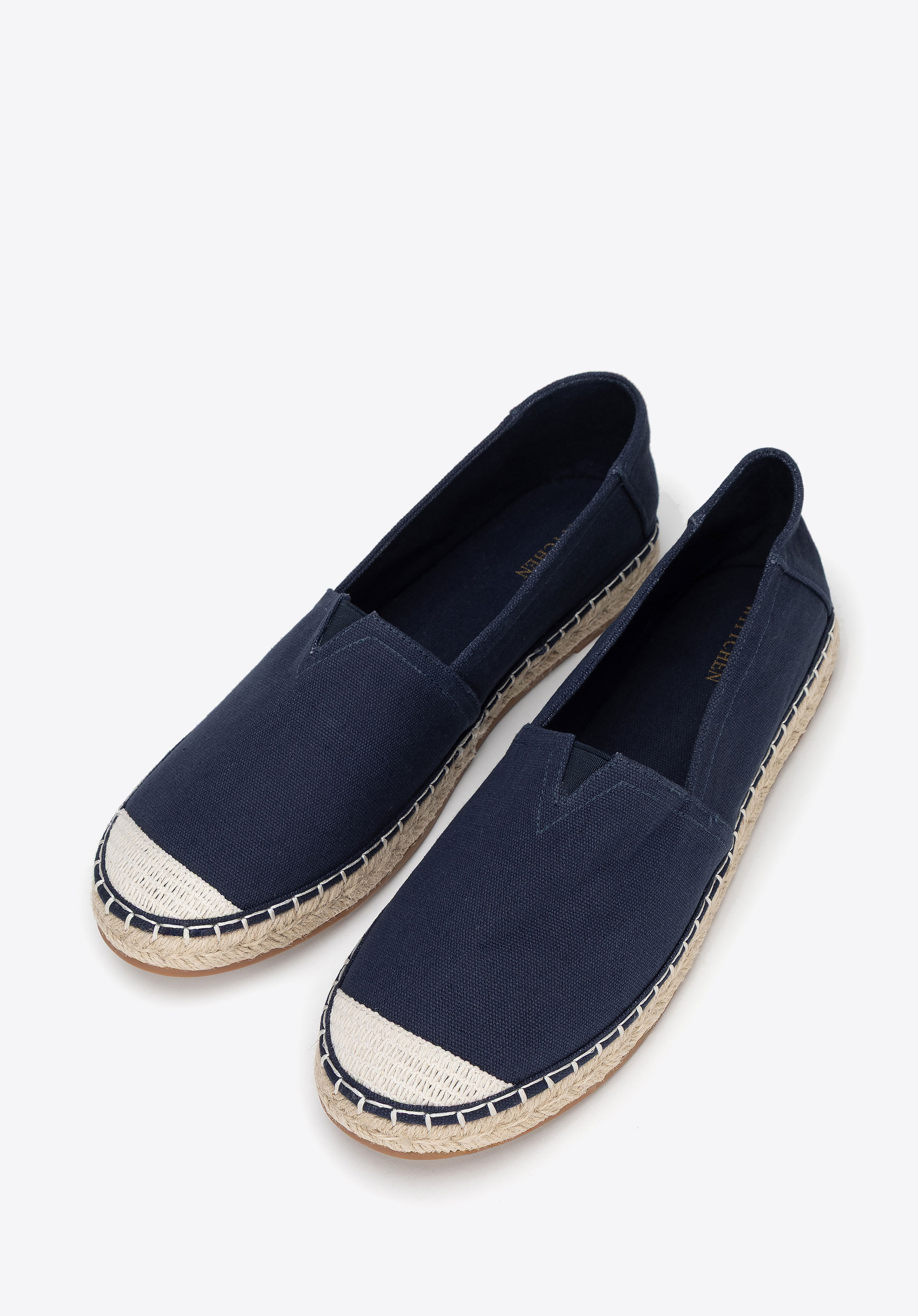 Herren-Espadrilles mit geflochtenem Riemen, dunkelblau, 100-MP-800-N-45, Bild 1