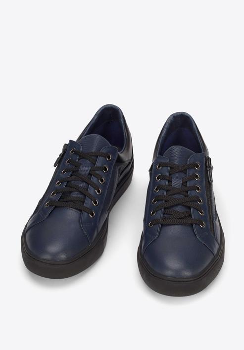 Herren-Sneaker aus Leder, dunkelblau, 93-M-501-N-41, Bild 2