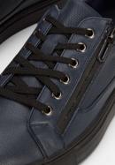 Herren-Sneaker aus Leder, dunkelblau, 93-M-501-N-43, Bild 7