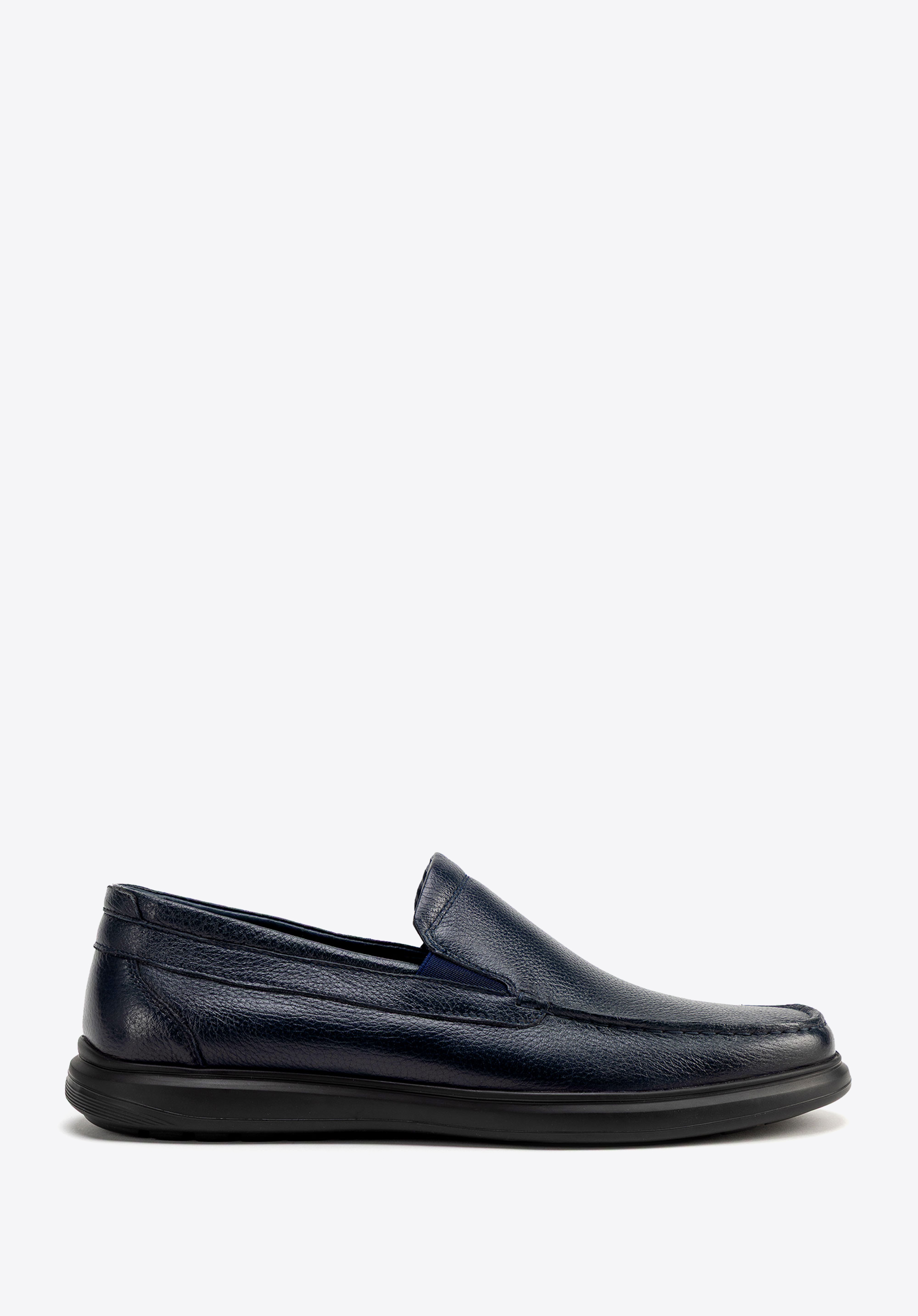 Herrenschuhe aus echtem Leder, dunkelblau, 100-M-506-N-44, Bild 1
