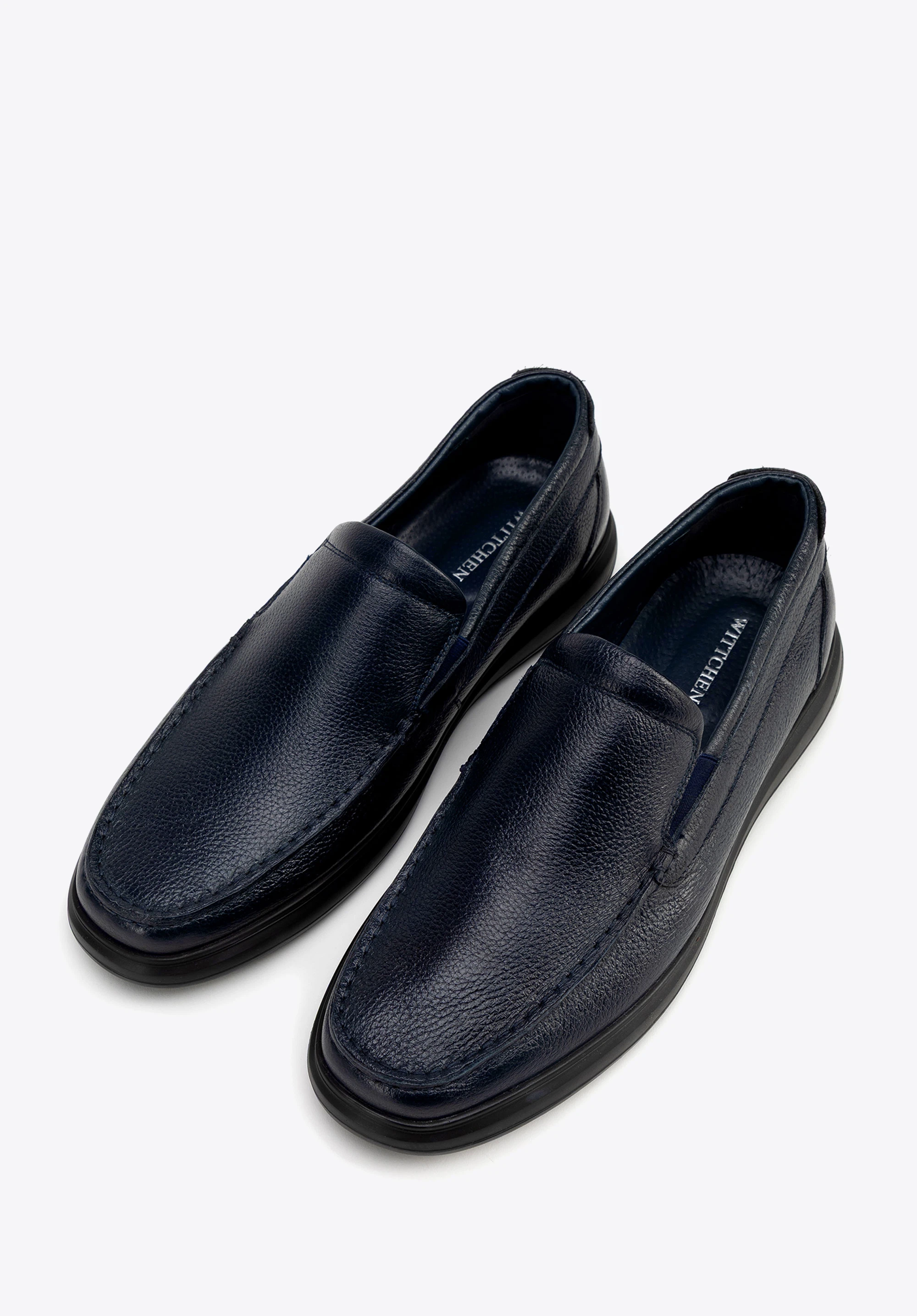 Herrenschuhe aus echtem Leder, dunkelblau, 100-M-506-N-45, Bild 1