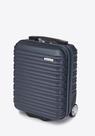 Kabinenkoffer aus ABS mit Rippen, dunkelblau, 56-3A-315-91, Bild 1