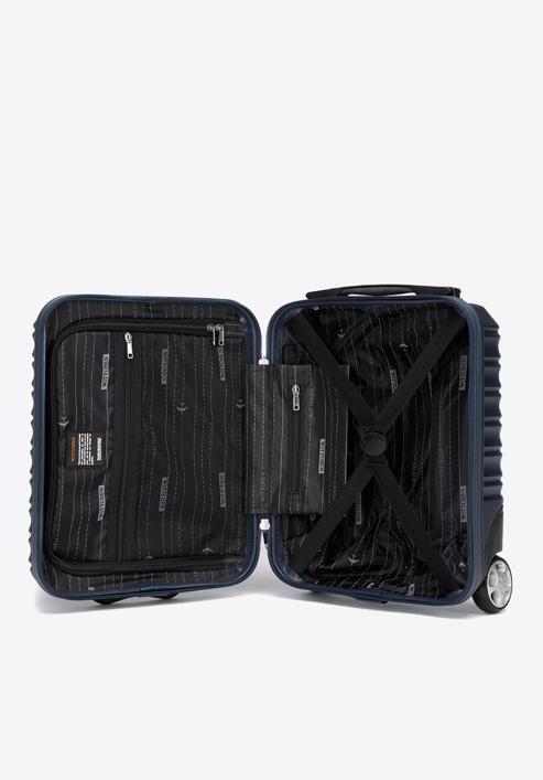 Kabinenkoffer aus ABS mit Rippen, dunkelblau, 56-3A-315-50, Bild 5