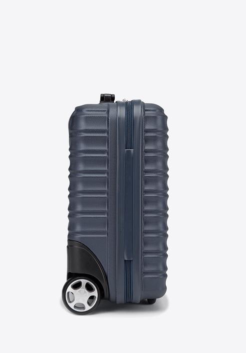 Kabinenkoffer aus ABS mit Rippen, dunkelblau, 56-3A-315-31, Bild 7