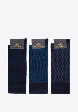 Klassische Socken für Herren - 3 Paare, dunkelblau, 95-SM-004-X1-40/42, Bild 1