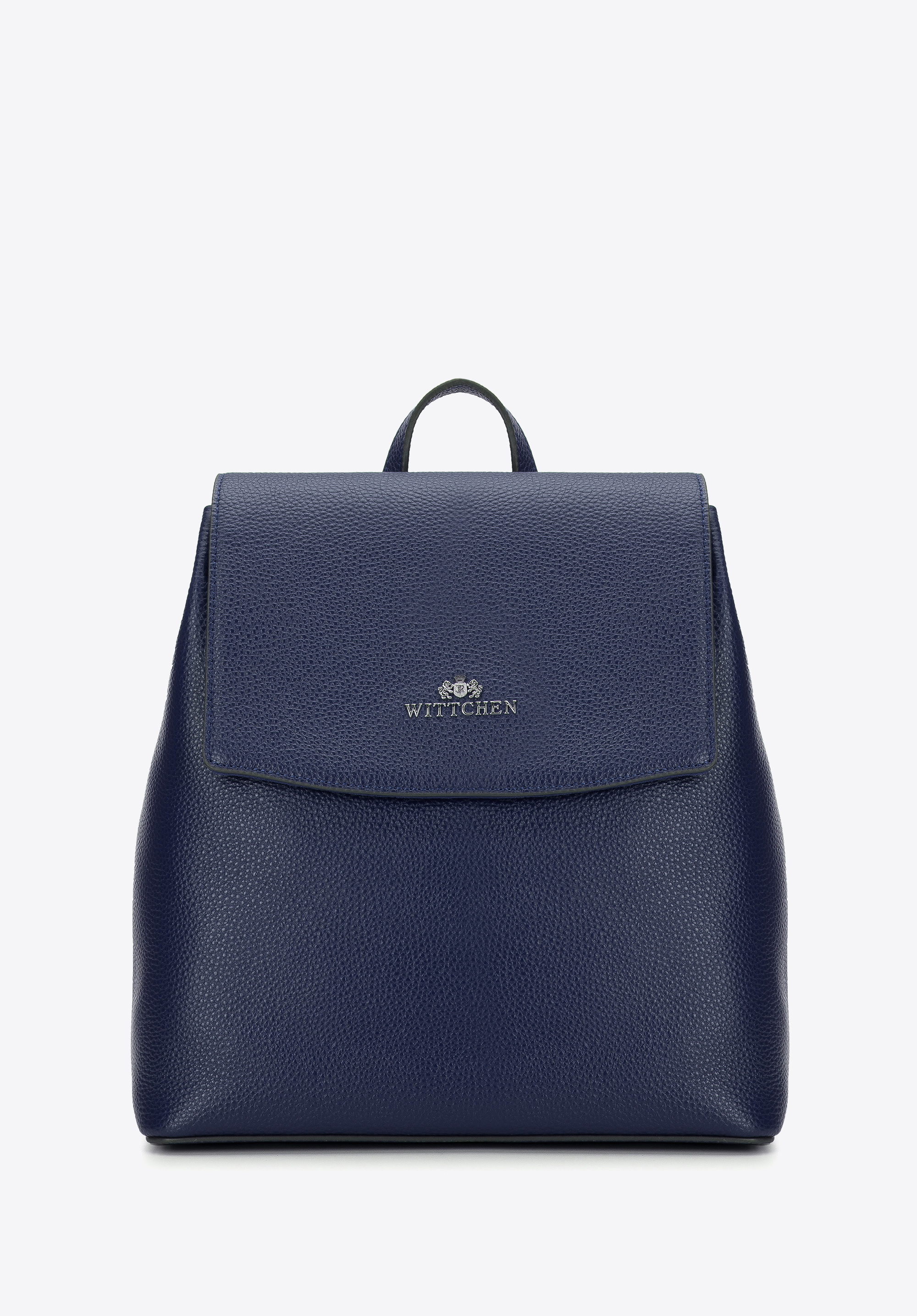 Klassischer Lederrucksack für Damen, dunkelblau, 95-4E-631-7, Bild 1