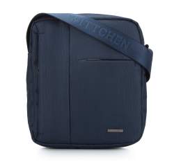 Kleine Herren-Umhängetasche mit verdeckten Taschen, dunkelblau, 95-4P-301-7, Bild 1
