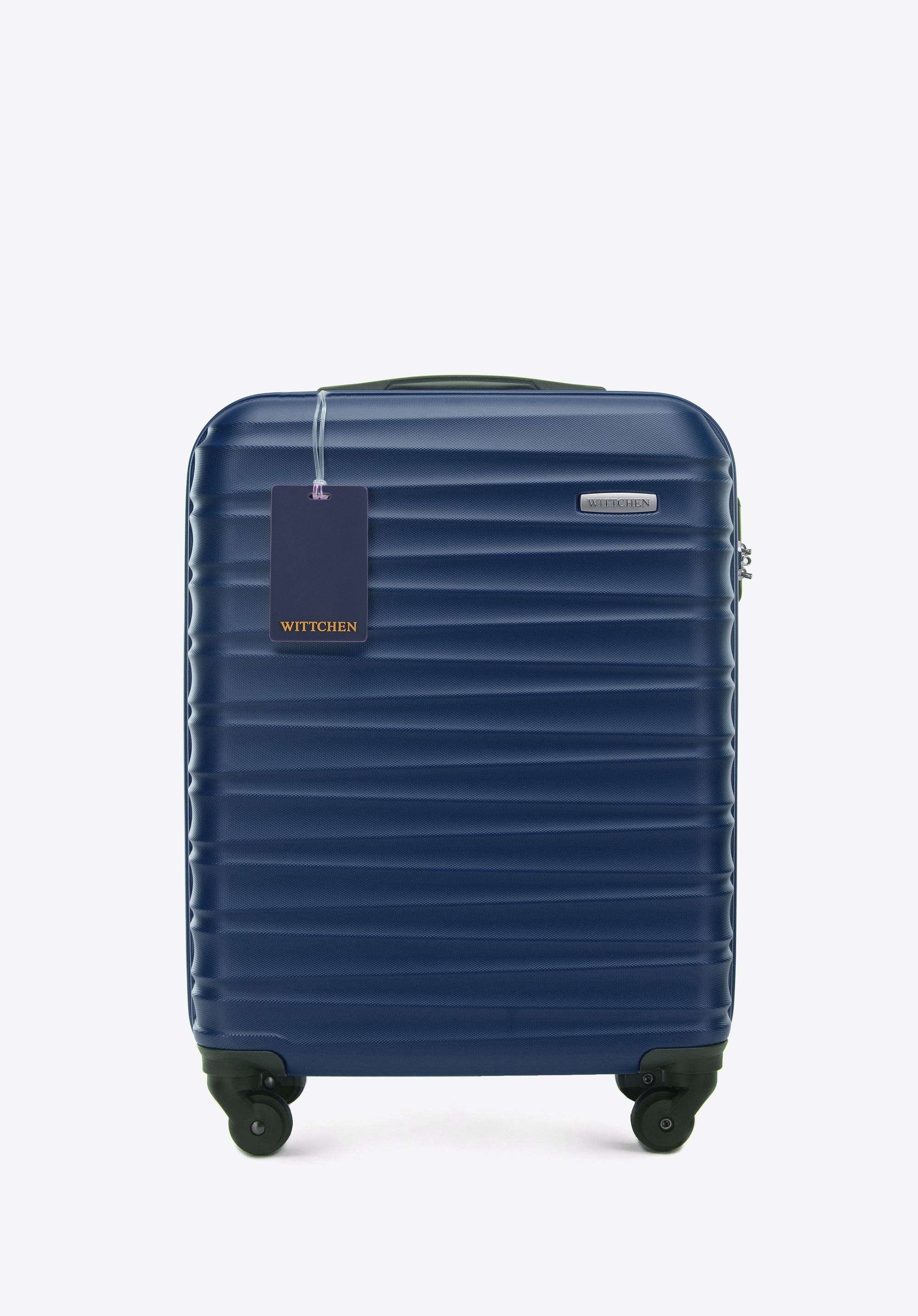 Kleiner ABS-Koffer mit Gepäckanhänger, dunkelblau, 56-3A-311-91Z6, Bild 1