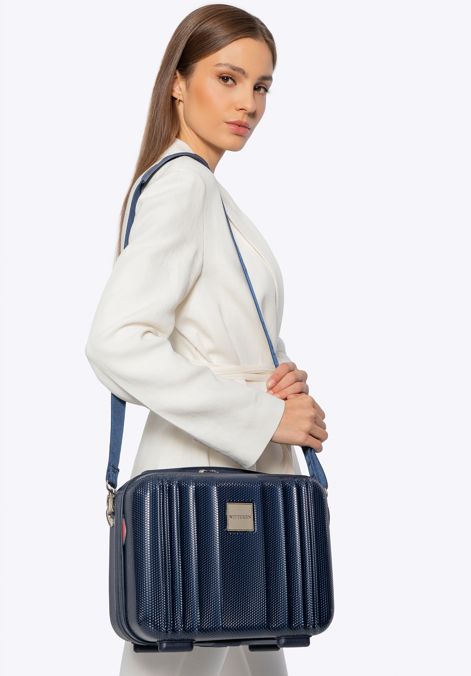 Kosmetiktasche aus Polycarbonat, dunkelblau, 56-3P-304-90, Bild 1