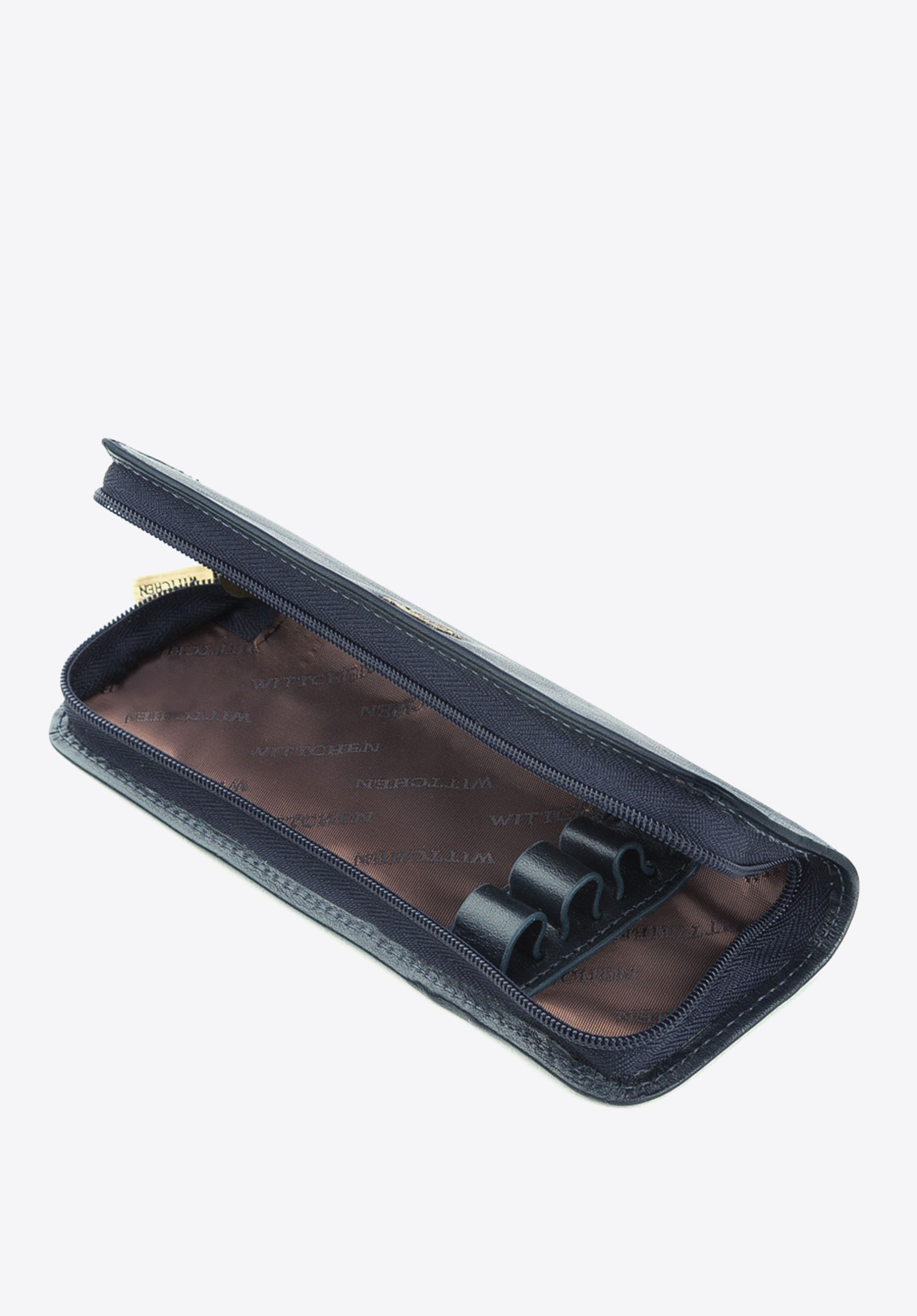Etui aus Leder mit Wappen, dunkelblau, 10-2-001-N, Bild 1