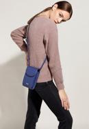 Mini-Tasche aus Öko-Leder mit abgerundeter Klappe, dunkelblau, 95-2Y-060-11, Bild 15