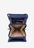 Mini-Tasche aus Öko-Leder mit abgerundeter Klappe, dunkelblau, 95-2Y-060-11, Bild 3