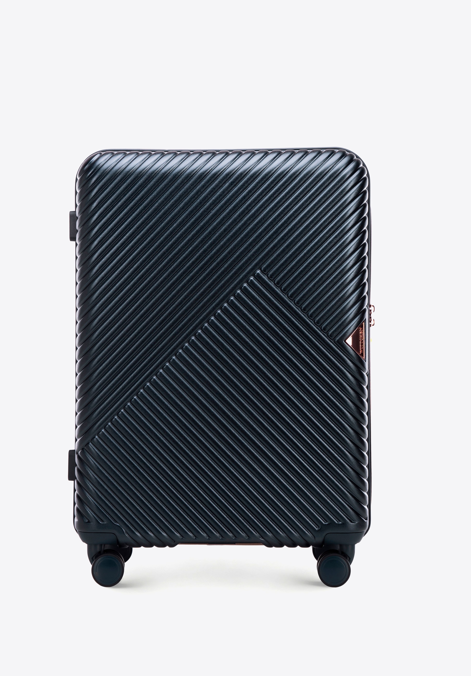 Mittelgroßer Koffer aus Polycarbonat, dunkelblau, 56-3P-842-90, Bild 1