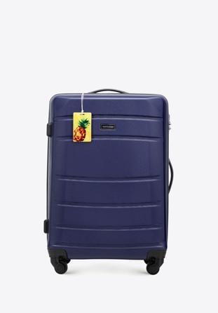 Mittlerer Koffer mit Gepäckanhänger, dunkelblau, 56-3A-652-90Z, Bild 1