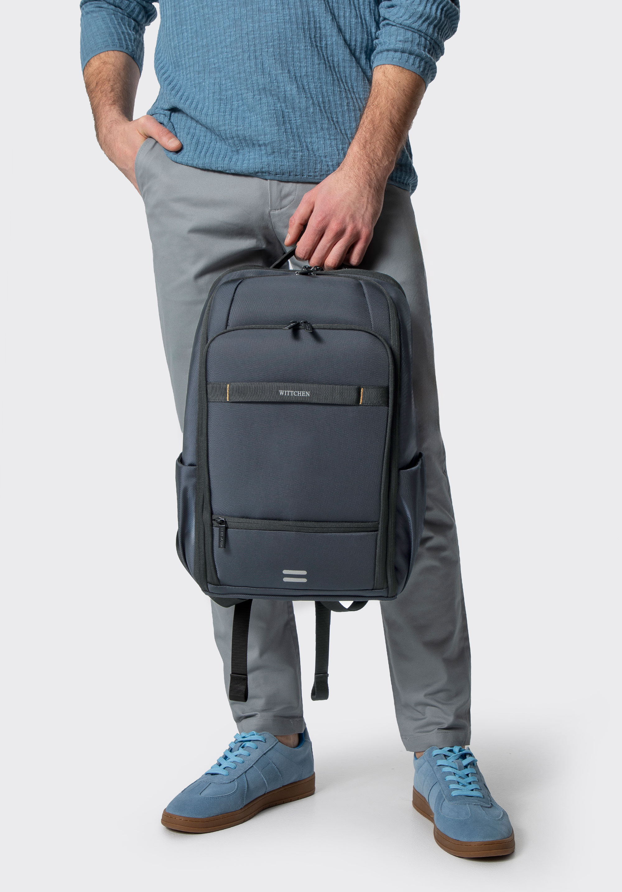 Multifunktionaler Rucksack mit 17-Zoll-Laptopfach, dunkelblau, 102-3P-809-7, Bild 1