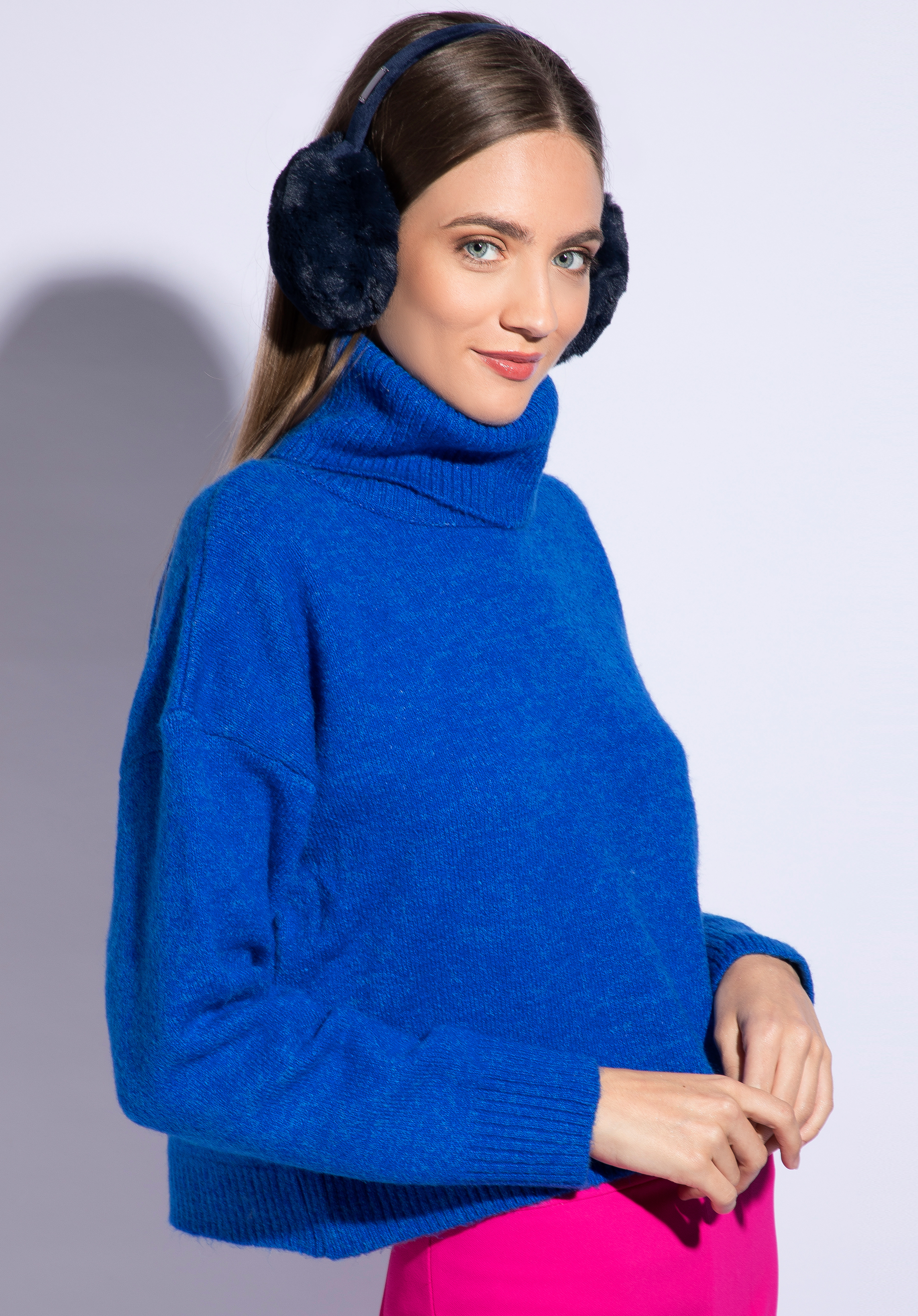 Ohrenwärmer für Damen, dunkelblau, 95-HF-001-7, Bild 1