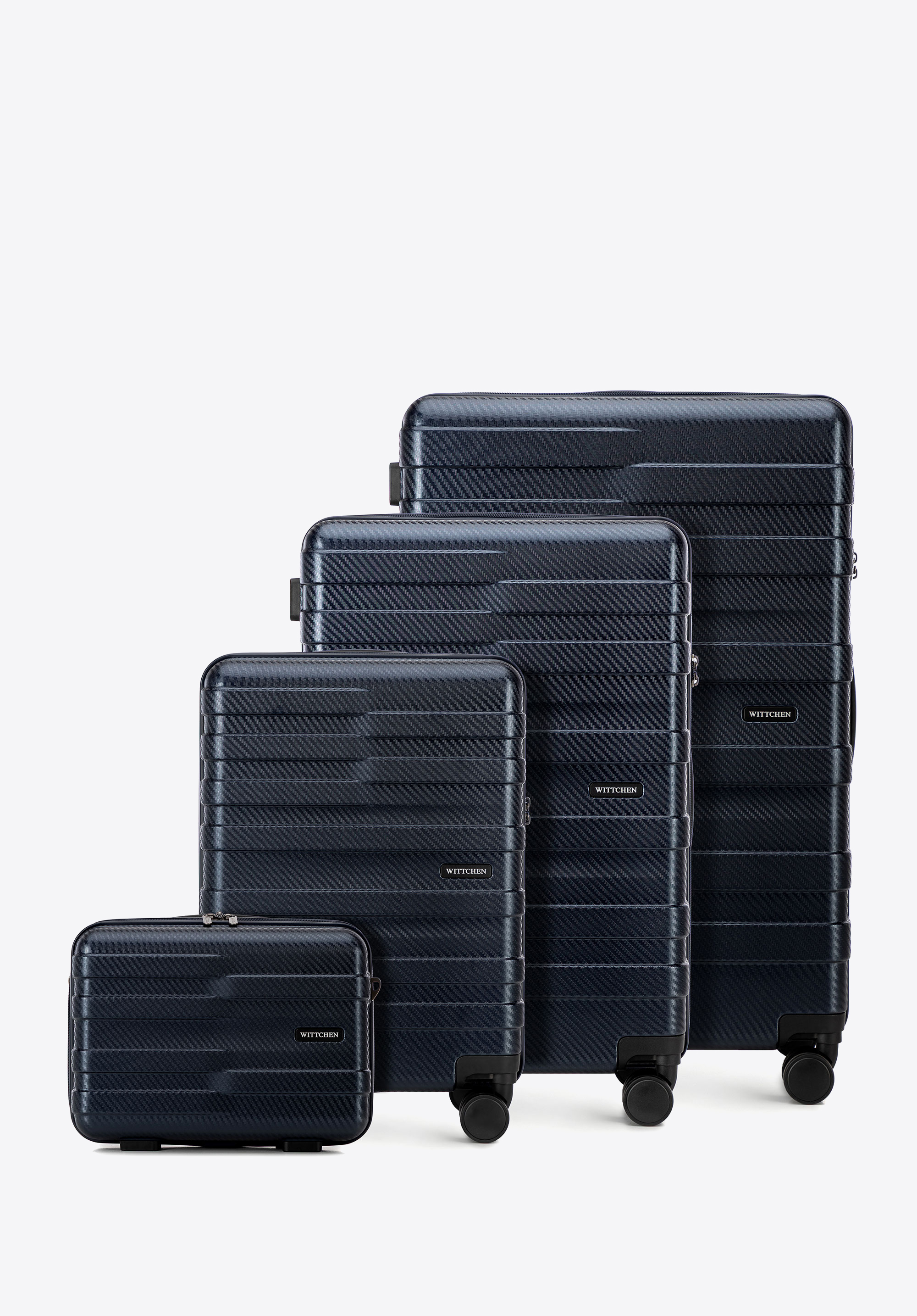 Polycarbonat-Gepäckset, dunkelblau, 56-3P-58K-90, Bild 1