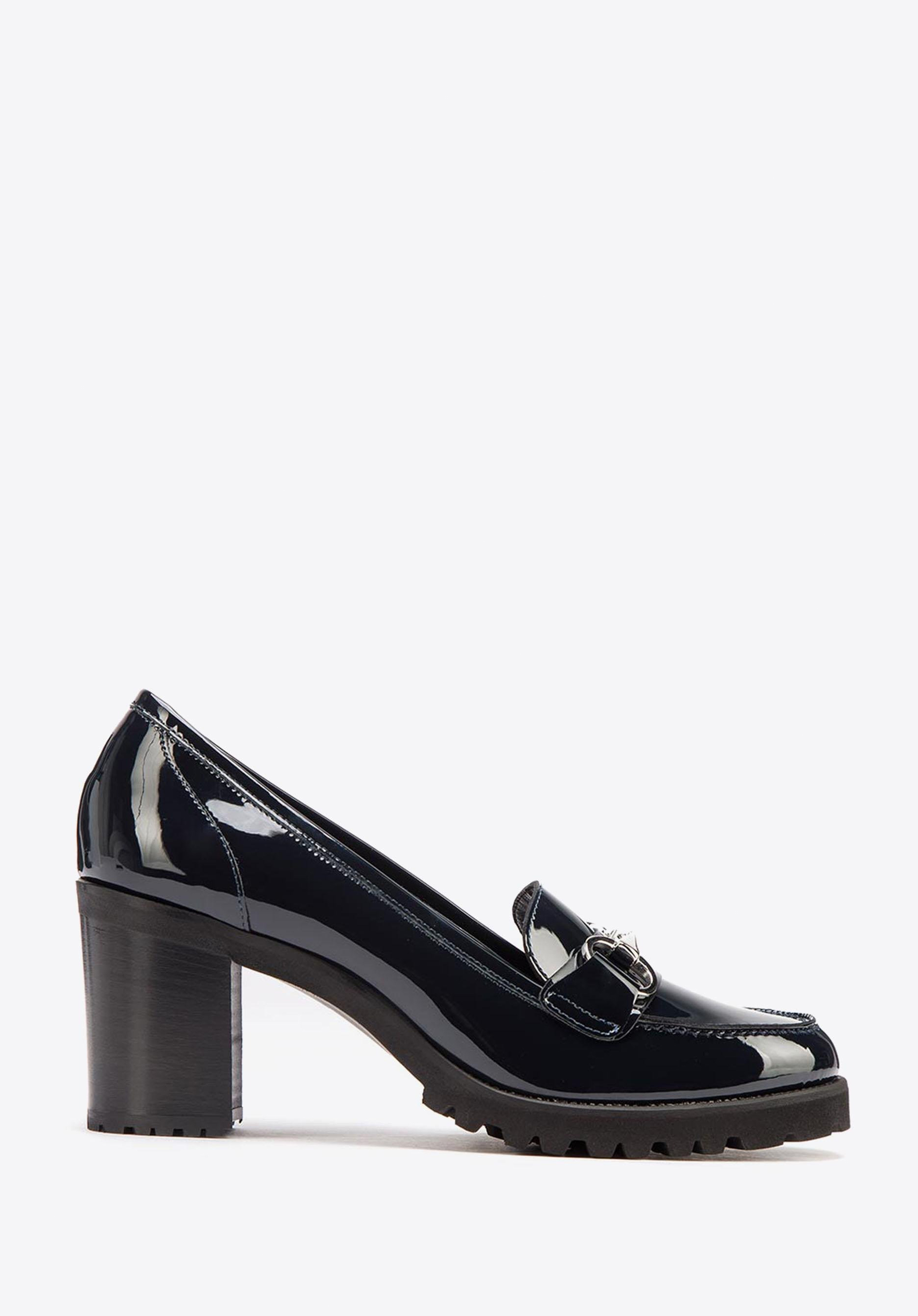 Pumps aus Lackleder, dunkelblau, 93-D-100-9-39_5, Bild 1