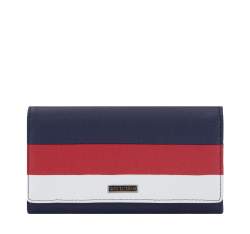 Portemonnaie aus Kunstleder für Damen, dunkelblau-rot, 93-1Y-500-7, Bild 1