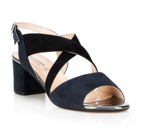 sandaletten dunkelblau leder