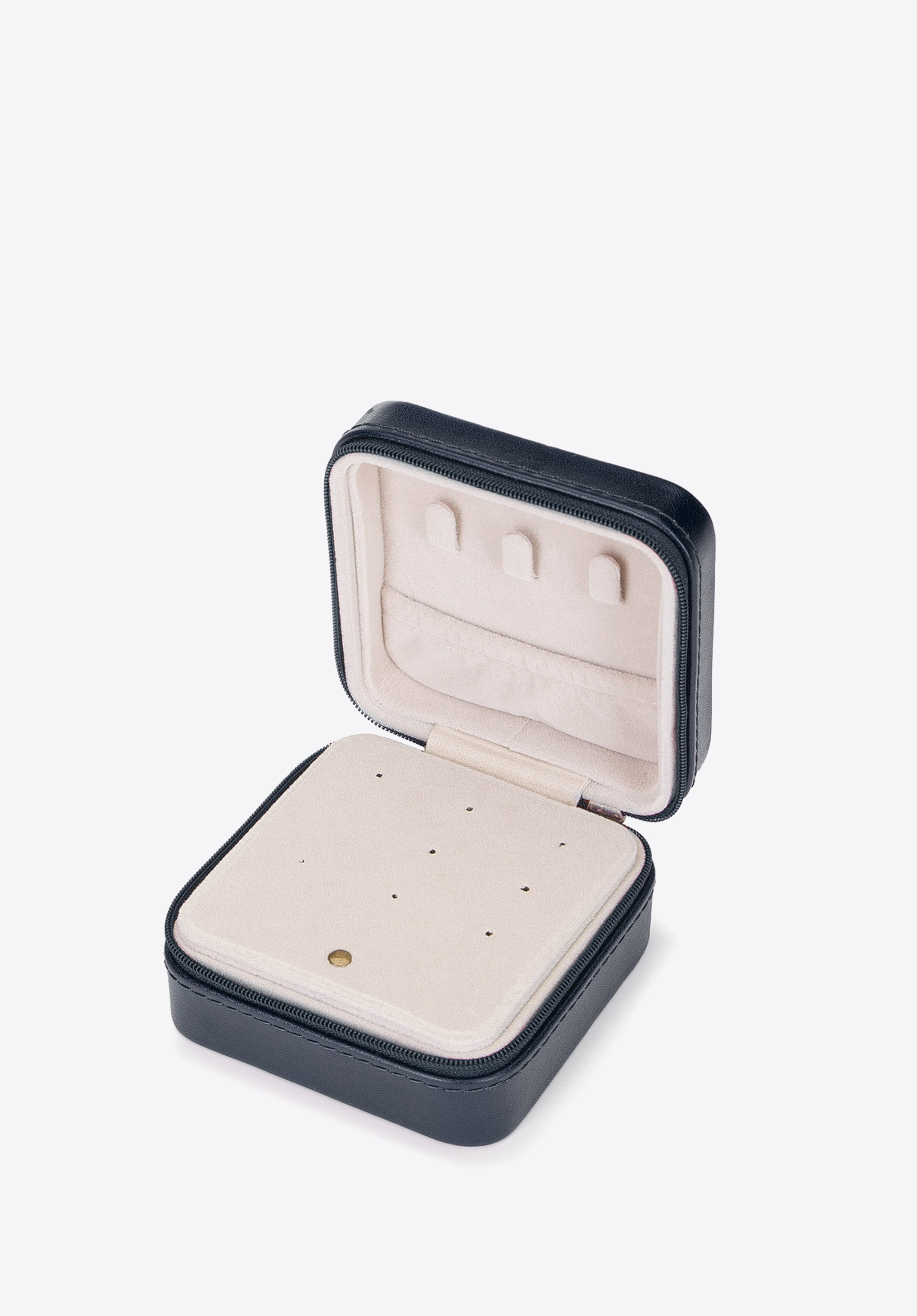 Schmucketui aus Leder, dunkelblau, 10-2-300-7, Bild 1