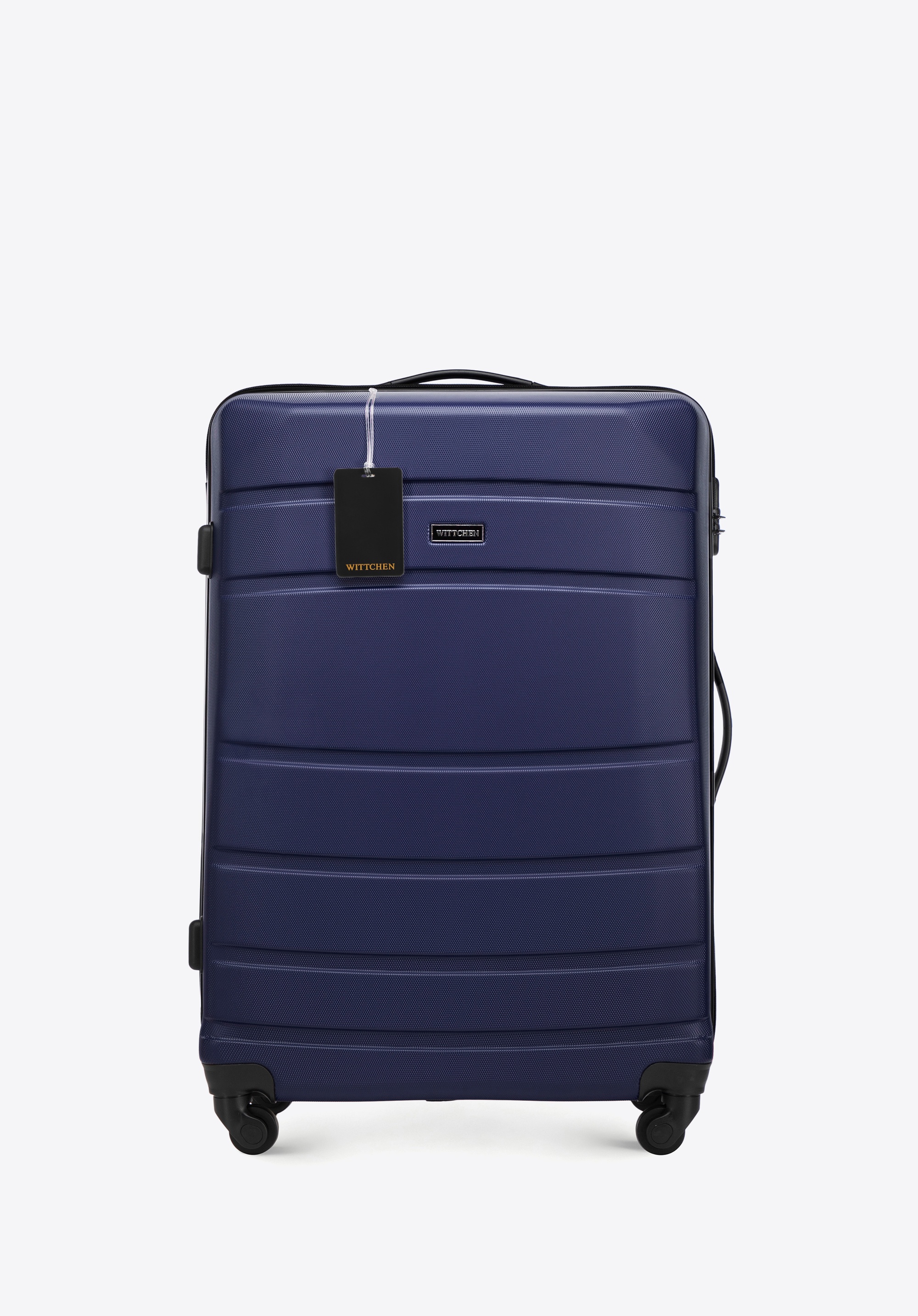 Set: großer ABS-Koffer mit Gepäckanhänger, dunkelblau, 56-3A-653-90Z5, Bild 1