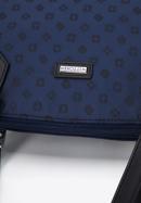 Shopper-Tasche aus Jacquard und Leder, dunkelblau, 95-4-901-N, Bild 5
