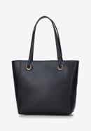 Shopper-Tasche aus Öko-Leder mit großer Vordertasche, dunkelblau, 97-4Y-534-7, Bild 3