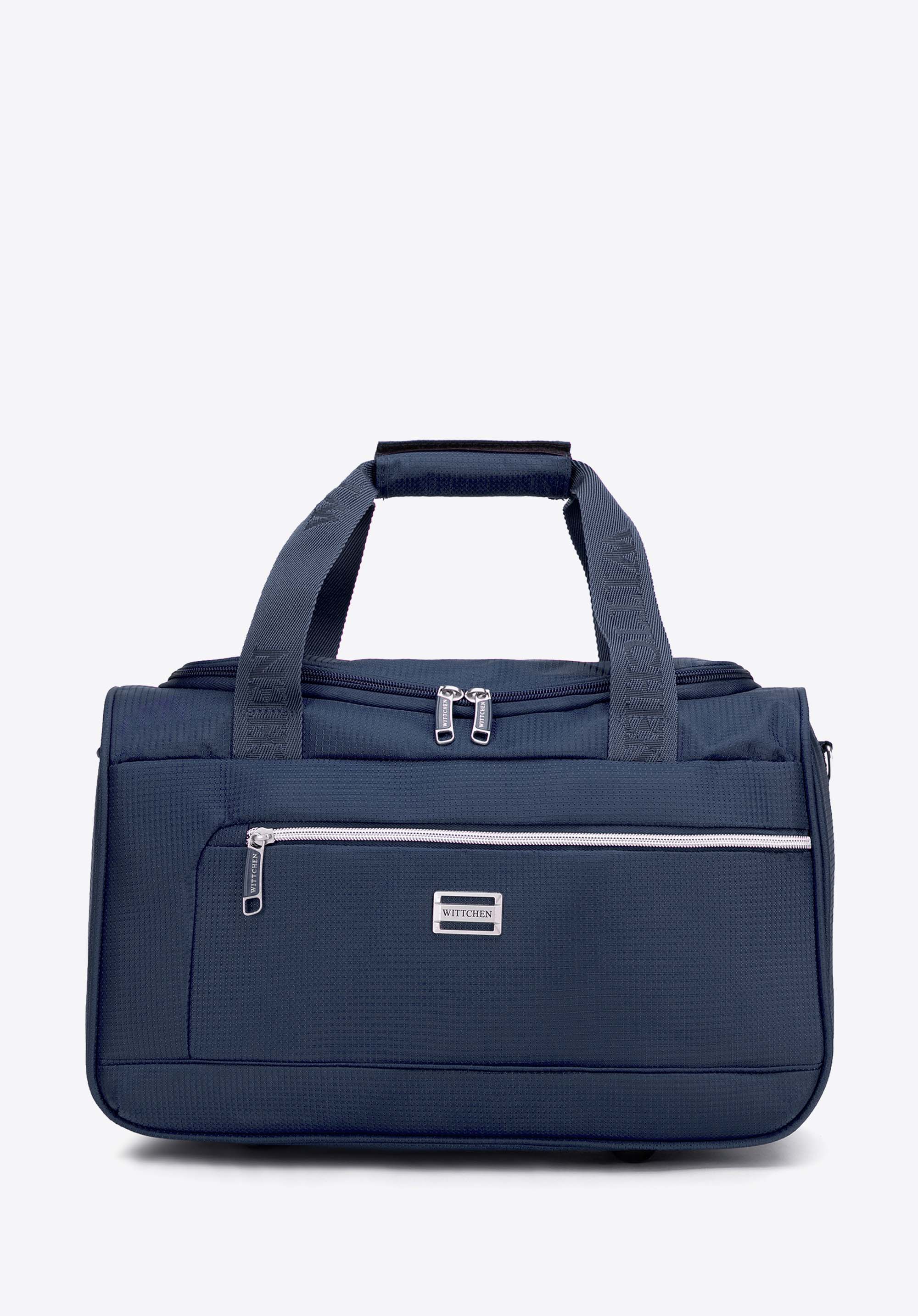 Softshell-Reisetasche mit Fronttasche, dunkelblau, 56-3S-857-90, Bild 1