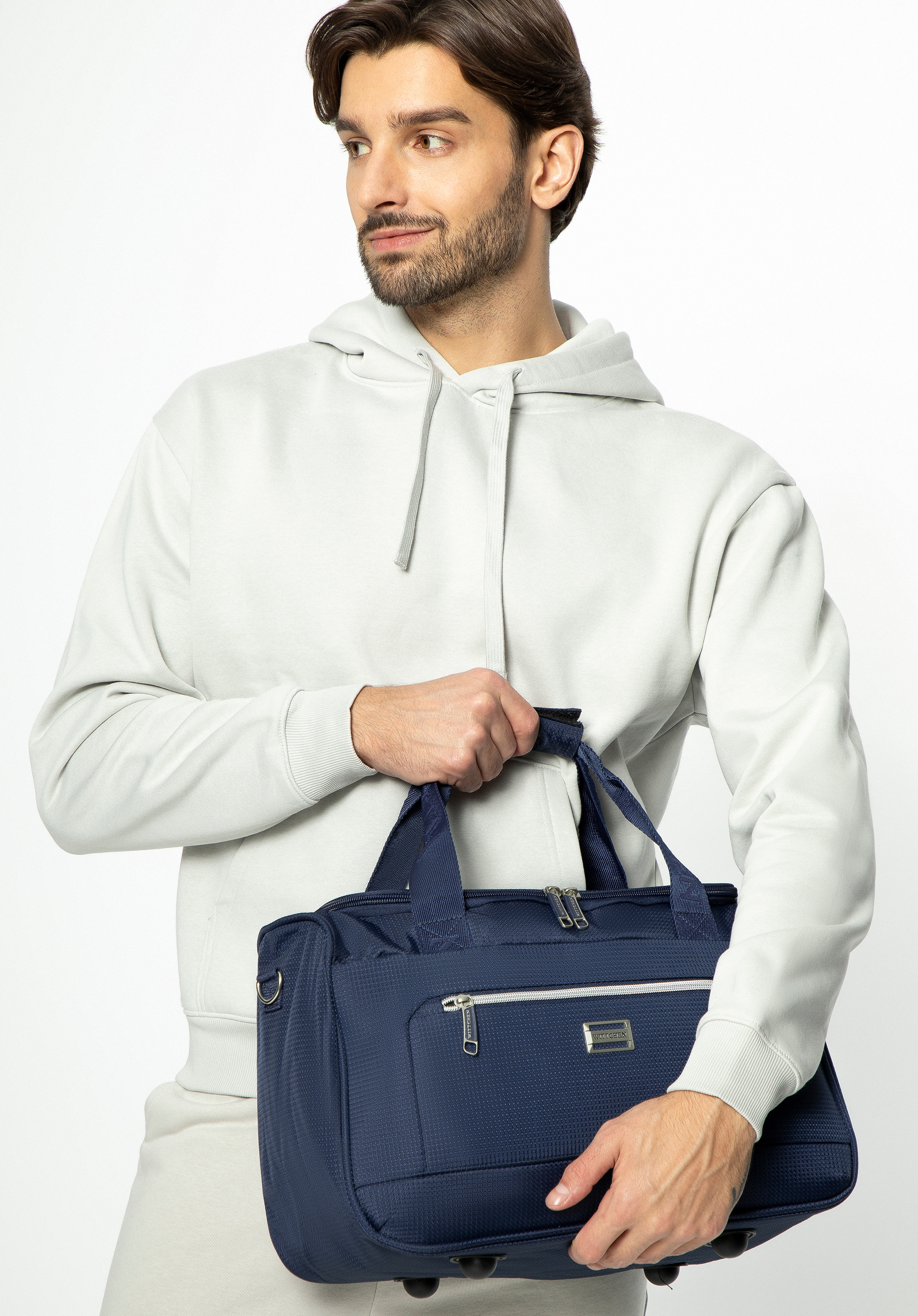 Softshell-Reisetasche mit Fronttasche, dunkelblau, 56-3S-857-90, Bild 1