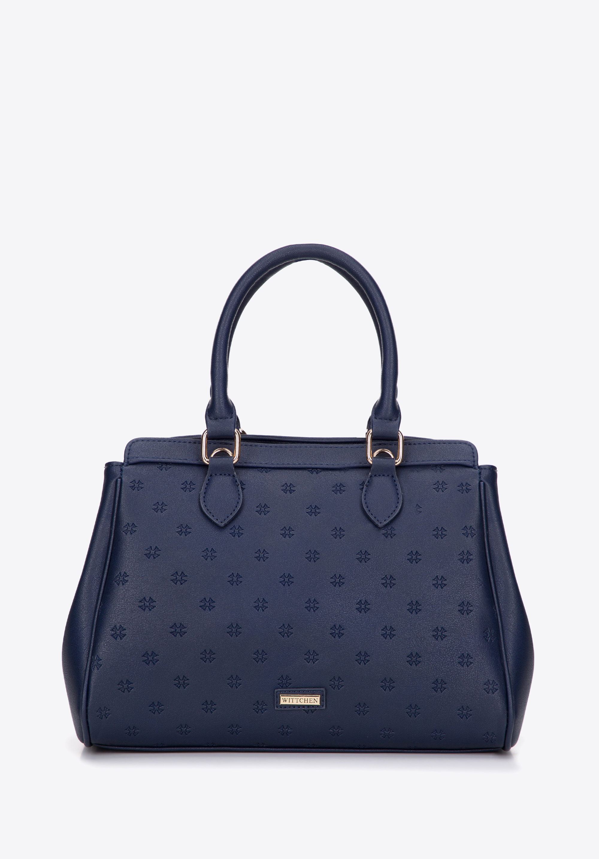 Klassische Köfferchen-Handtasche aus Leder